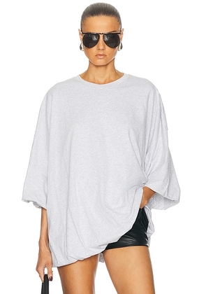 Acne Studios Eniko Top in Grey Melange - Light Grey. Size XS (also in S, M).
