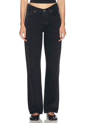 AGOLDE V-waist Kelly Jeans in Decibel - Black. Size 31 (also in 30).