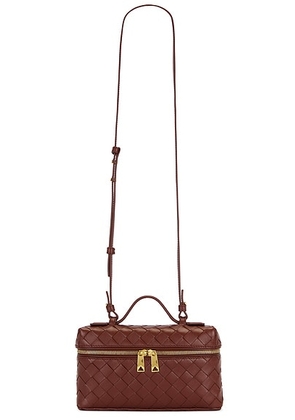 Bottega Veneta Bang Bang Vanity Case in Sapele & Gold - Burgundy,Cognac. Size all.