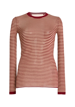 Valentino Garavani Striped Silk Sweater - Moda Operandi