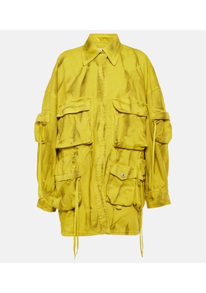 The Attico Fern cotton biker jacket