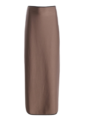 Temily Summer Bones Satin Sheath Maxi Skirt - Moda Operandi