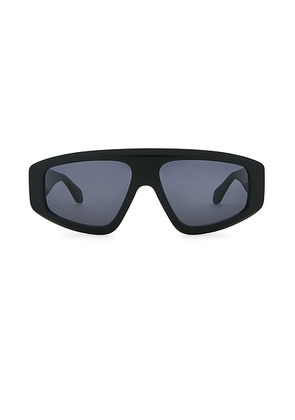 ALAÃA Shield Sunglasses in Black & Grey - Black. Size all.