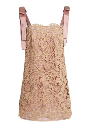 Valentino Garavani Lace Cotton-Blend Mini Dress - Moda Operandi