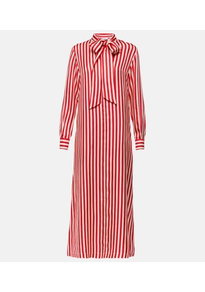 Max Mara Faesite striped silk twill maxi dress