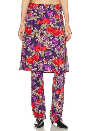 Acne Studios Intessa Skirt Pant in Multi Purple - Purple. Size 36 (also in ).