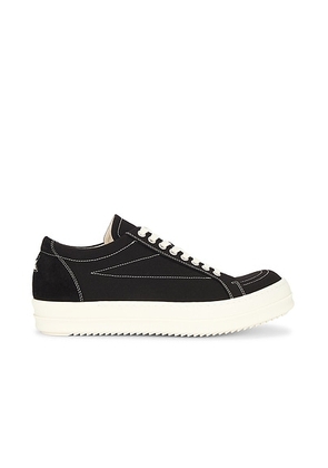 DRKSHDW by Rick Owens Penta Vintage Sneaks in Black & Milk - Black. Size 45 (also in ).