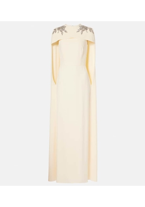 Erdem Embellished caped gown