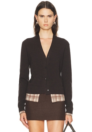 Acne Studios Kodovas Cardigan in Dark Brown - Chocolate. Size XS (also in L, M, S).