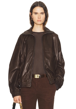 Acne Studios Lemmy Jacket in Dark Brown - Chocolate. Size 34 (also in 36, 38, 40, 42).