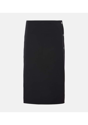 Courreges Wool-blend midi skirt