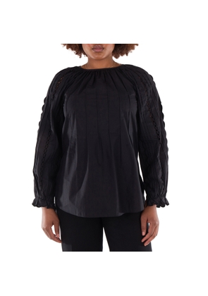 See By Chloe Poplin Embellished Sleeve Top