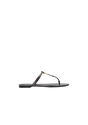 Saint Laurent Cassandra Leather Thong Sandals