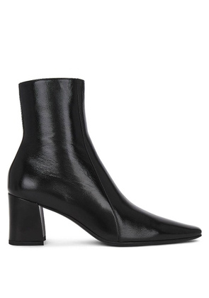 Saint Laurent Rainer Zipped Crinkled Leather Bootie