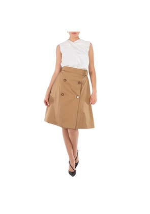 Burberry Belted Waist Midi Skirt