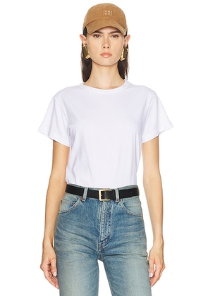 LESET The Margo Tee in White - White. Size XS (also in S, M, L, XL).