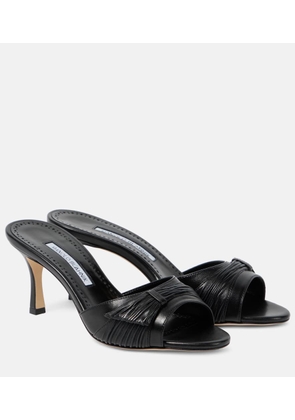 Manolo Blahnik Ebakmu 70 leather mules