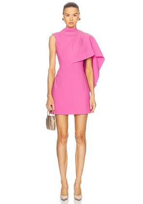 Oscar de la Renta One Shoulder Mini Dress in Rosehip - Pink. Size 0 (also in ).