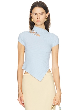 Cult Gaia Nessi Top in Coastal - Baby Blue. Size XS (also in L, M, S).