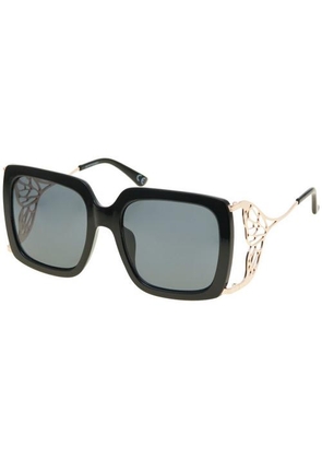 Betsy Johnson Smoke Square Ladies Sunglasses 10260844.LTS BLKSMK