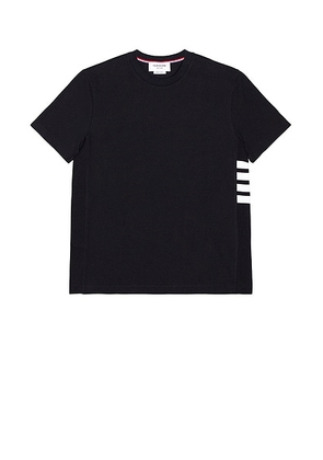 Thom Browne 4 Bar Short Sleeve Cuff Tee in Navy - Blue. Size 2 (also in 1).