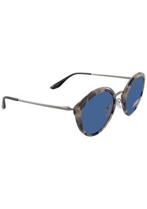 Prada Blue Oval Sunglasses PR 18US HU7219 53