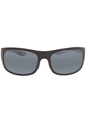 Maui Jim Big Wave Grey Wrap Mens Sunglasses 440-2M 67