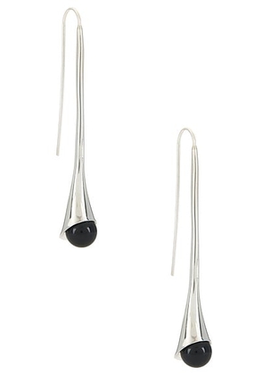 SOPHIE BUHAI Vienna Earrings in Sterling Silver & Onyx - Metallic Silver. Size all.