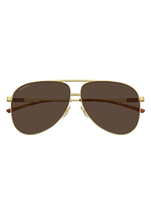 Gucci Brown Pilot Mens Sunglasses GG1677S 002 62