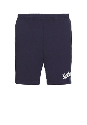 Sporty & Rich Dodgers Gym Short in Dark Navy - Navy. Size M (also in ).