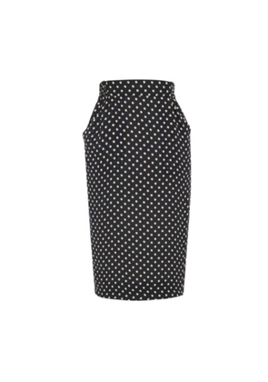 Saint Laurent Womens Polka-Dot Silk-Chiffon Midi Skirt, Brand Size 36 ( US Size 4 )