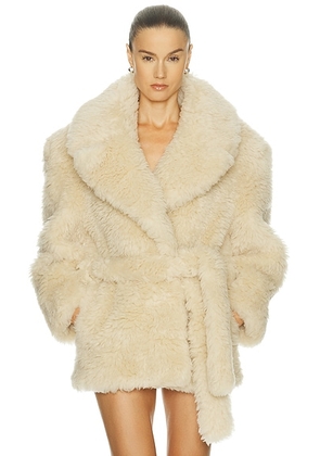 Stella McCartney Short Teddy Jacket in Oat - Beige. Size 36 (also in ).