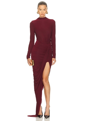 Ronny Kobo Sera Dress in Port - Red. Size S (also in ).