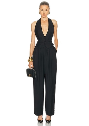 Ronny Kobo Zuri Jumpsuit in Navy Pinstripe - Navy. Size XS (also in S).