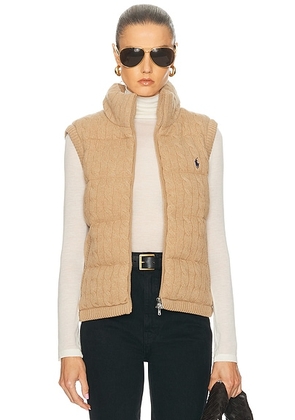 Polo Ralph Lauren Puffer Vest in Collection Camel Melange - Tan. Size S (also in ).