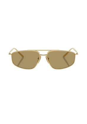 Prada Aviator Sunglasses in Gold - Metallic Gold. Size all.