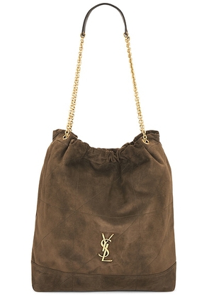 Saint Laurent Large Jamie Pochon Bag in Light Musk - Army. Size all.