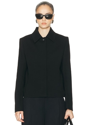 Toteme Boxy Twill Jacket in Black - Black. Size 34 (also in 36, 38).