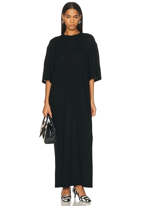 Toteme Merino Knit Tee Dress in Black - Black. Size XS (also in M).