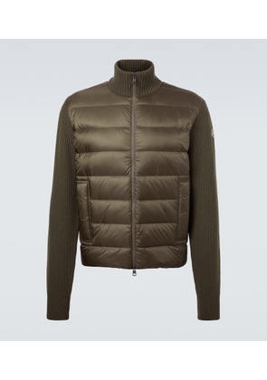 Moncler Down-paneled wool and cashmere jacket