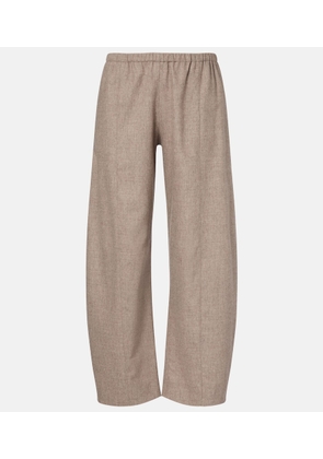 Khaite Clover wool-blend barrel-leg pants