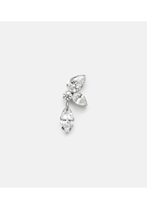 Maria Tash Echo 18kt white gold single earring with diamonds