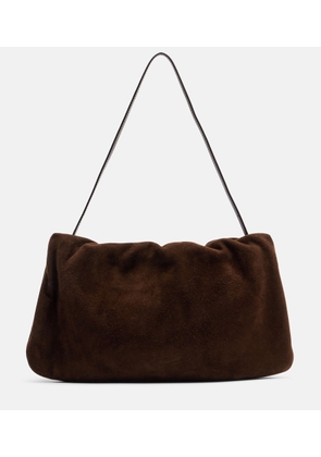 The Row Bourse Medium suede shoulder bag