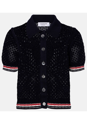 Thom Browne Pointelle cotton cardigan