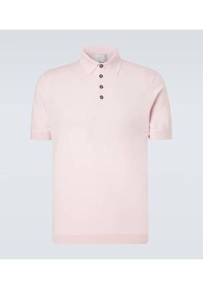 Allude Cotton, silk, and cashmere polo shirt