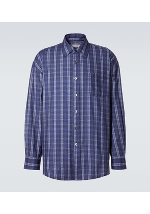 Our Legacy Borrowed checked cotton shirt