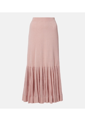 Zimmermann Luna knitted pleated midi skirt