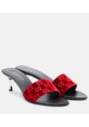 Gucci GG velvet mules