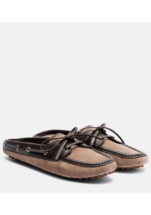 Brunello Cucinelli Monili suede mules