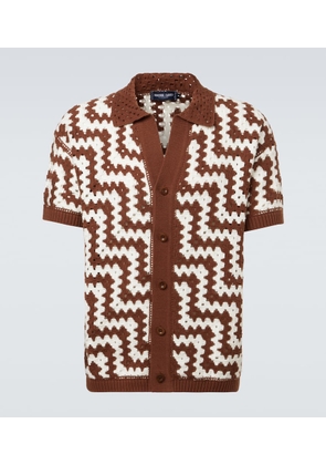 Frescobol Carioca Pinto crochet cotton cardigan